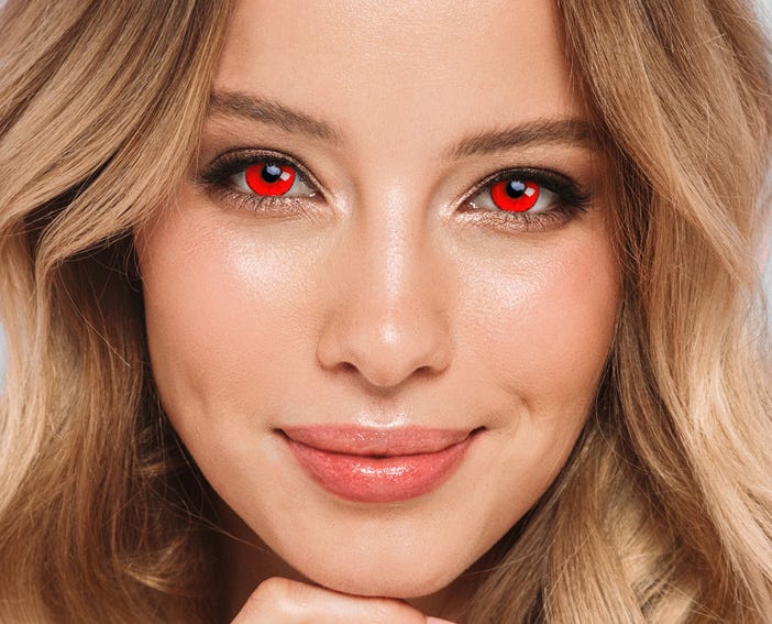 Red contact lenses cheap