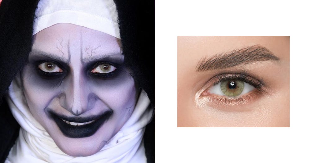 2022 Halloween Scary Nun Makeup