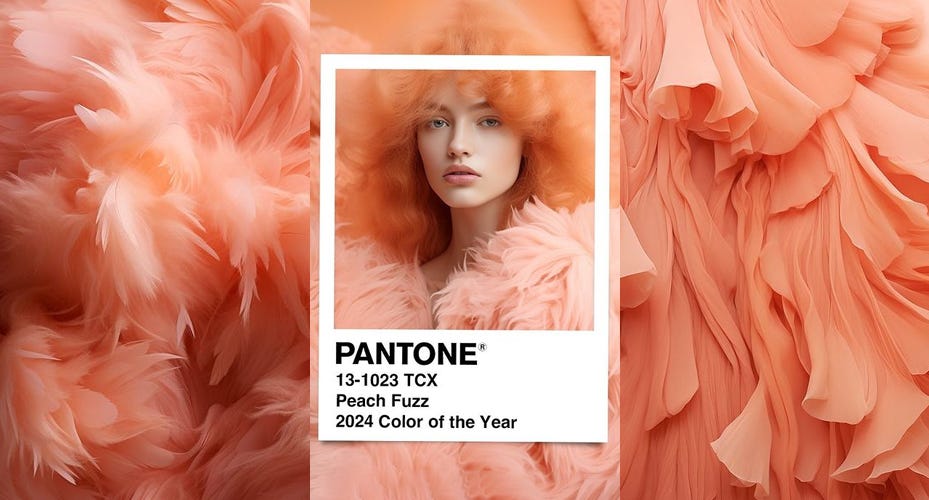 2024 Pantone Color of the year Peach Fuzz